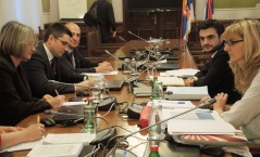 26 November 2013 The Minister of Finance presenting the Republic of Serbia 2014 Budget Bill to the National Assembly parliamentary groups